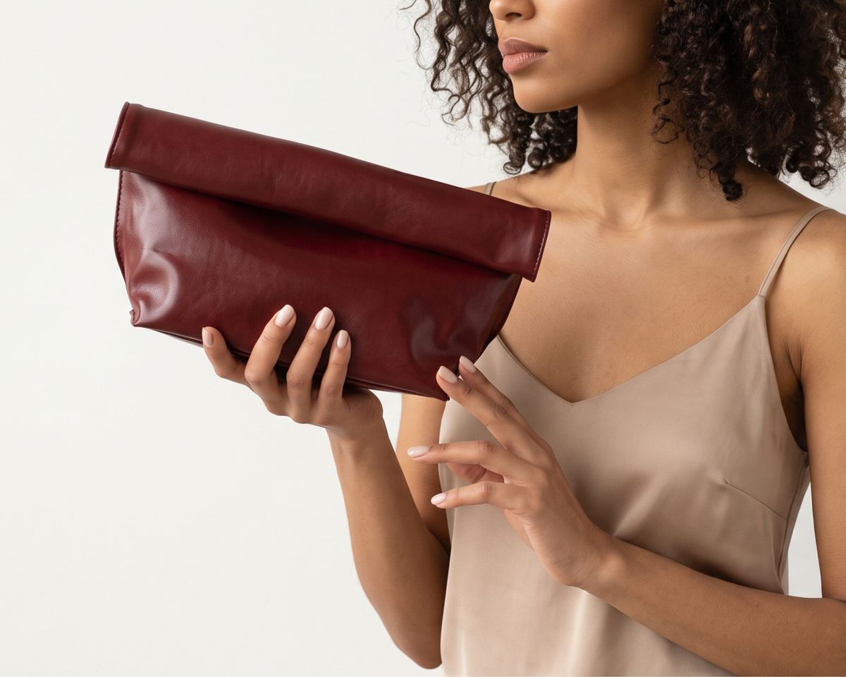 Elegant Curling Envelope Clutch Bag for Women