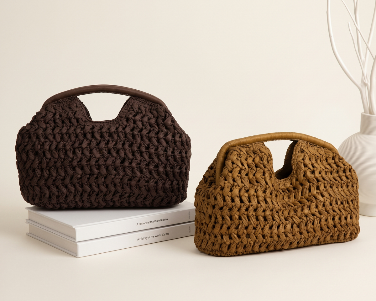 Woven Straw Shell Bag, Women’s Summer Handbag, Boho Shoulder Bag, Raffia Purse, Beach Vacation Bag, Trendy Clutch