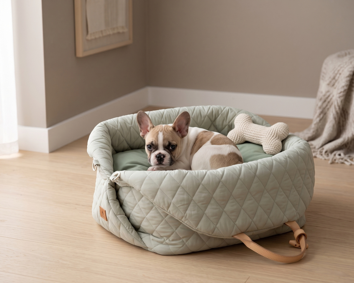Quilted Waterproof Pet Carrier Bag – Removable Travel Bag for Small Dogs & Cats
