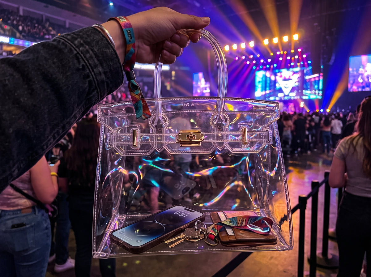 Clear Jelly Transparent Fashion Bag, Stylish PVC Handbag & Crossbody Purse