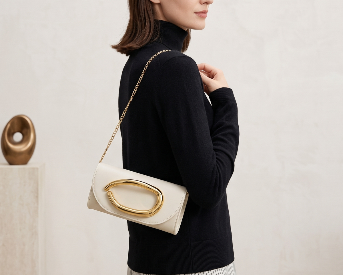 Retro Shoulder Bag for Women, Gold Chain Crossbody Purse, Elegant PU Leather Handbag, Vintage Evening Bag, Statement Clutch, Leopard Bag