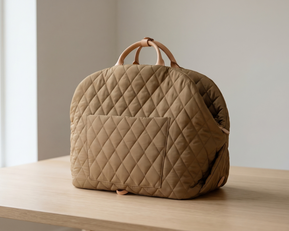 Quilted Waterproof Pet Carrier Bag – Removable Travel Bag for Small Dogs & Cats